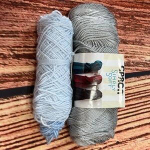 Caron Simply Soft Yarn Bundle in Blue and Gray